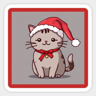 Cute Santa kitty Sticker